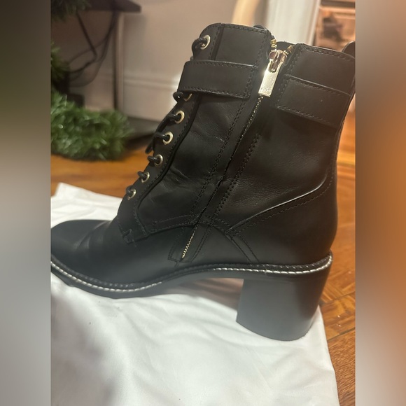 Joie: Raster Block-Heel Leather Combat Boots Size 8.5/39 - Picture 6 of 7